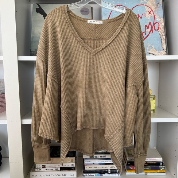 WE THE FREE PEOPLE Coraline Thermal in Olive Tapenade - Picture 6 of 8